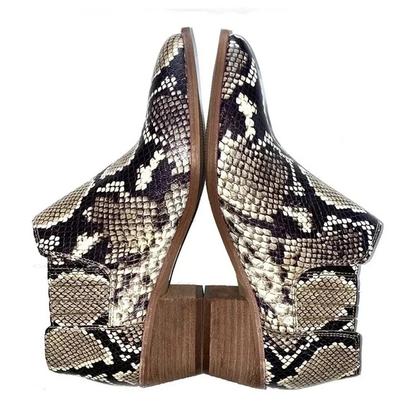Madewell Sonia Low Chelsea Boot Snakeskin Print Size 7.5 - Picture 5 of 8